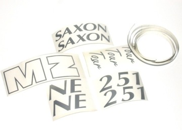 Naklejki nalepki MZ MuZ 251 Saxon Tour komplet