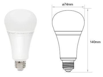 MILIGHT SMART СВЕТОДИОДНАЯ ЛАМПА RGB+CCT WIFI 12ВТ FUT105