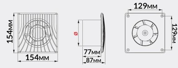 WA120w FI 120 ВЕНТИЛЯТОР ДЛЯ ВАННОЙ + ВЫКЛЮЧАТЕЛЬ