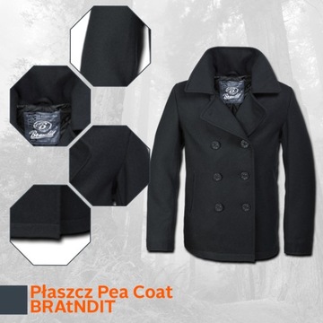 NOVINKA Klasika Kabát Bosmanka Pea Coat BRANDIT XL