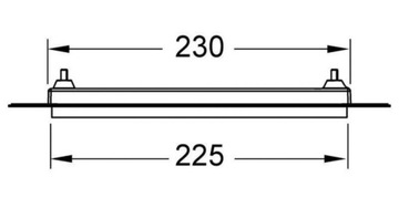 Заполняет монтажную рамку 290x220 WC для кнопки квадрата петли