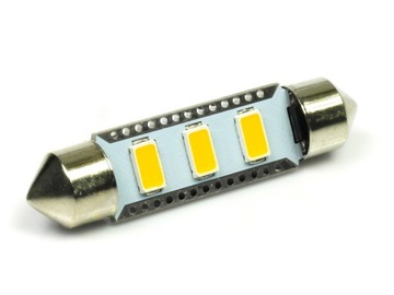 LED 3 SMD 5630 C5W Żarówka BIAŁA CIEPŁA 39 mm