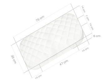 Поролоновый матрас детский для коляски 75х35.