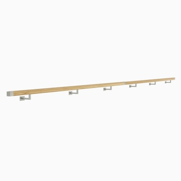 фото ориг. №4, Handrail wall-mounted wooden 40x40 440cm oak color