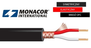 MONACOR MLC-112/SW Kabel mikrofonowy 2x0.22mm 100m