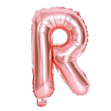 Balon Literka Litera R Urodziny Różowe Złoto 40cm