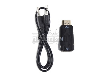 Переходник, переходник PLUG HDMI на GN VGA (D-SUB)