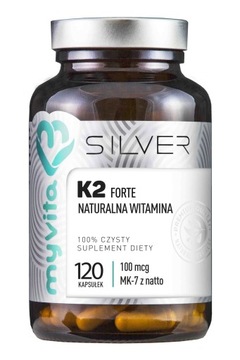 WITAMINA K2 MK7 100% 100MCG 120 KAPS. Myvita