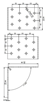 КМ8 РАЗЪЕМ МОНТАЖНЫЙ УГЛОВОЙ 80x80x60 10 шт.