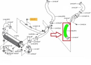 ШЛАНГ ТУРБОИНТЕРКУЛЕРА NISSAN PRIMERA 1.9 DCI