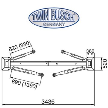 TWIN BUSCH TW 236 PE 3.9 2-КОЛОННЫЙ ПОДЪЕМНИК