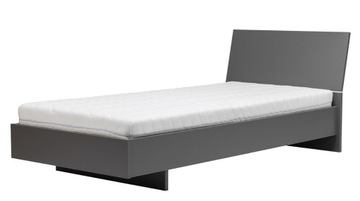 Łóżko pojedyncze 90 x 200 szare pod materac Z12