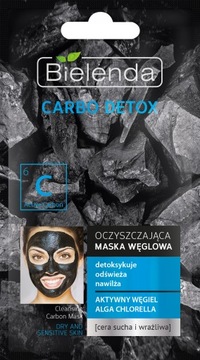 BIELENDA CARBO DETOX maska do cery suchej 8g