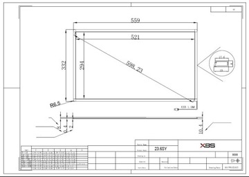 XBS НАКЛАДНАЯ ИК-РАМКА СЕНСОРНЫЙ ЭКРАН 23,6 ДЮЙМА USB ALU