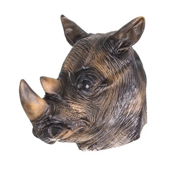 Profesia. latexová maska NOSOROŽEC hlava nosorožca
