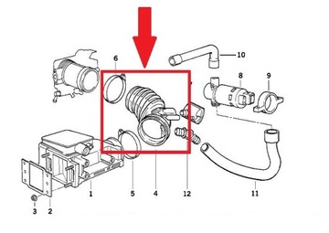 ТРУБКА РАСХОДОМЕРА BMW 3 E36 318 i 13711739574