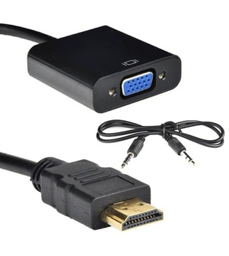 Adapter konwerter HDMI do VGA D-SUB+ AUDIO Full HD