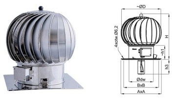 TURBOWENT THP 300 CHAL HYBRID обтекатель дымохода