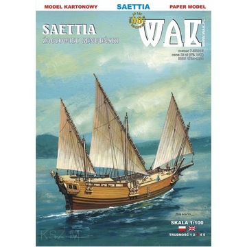 WAK 7-8/15 - Żaglowiec Saettia 1:100
