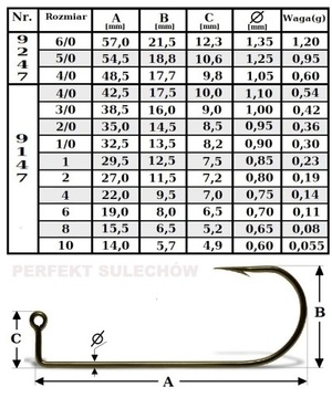 50 x JIG HOOK VMC 9147BZ № 4 литейных головки