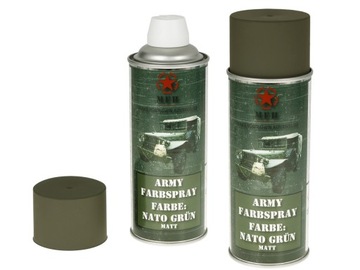 FARBA WOJSKOWA W SPRAYU 400ml NATO MFH Zielona Green Mat