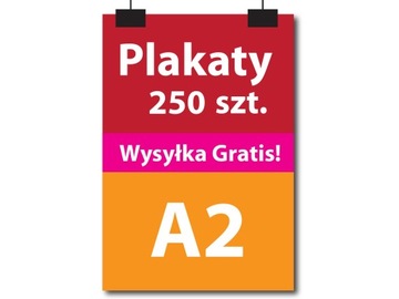 Plakaty A2 420 x 594 250 sztuk 135g