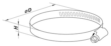 Зажимная лента Зажим из нержавеющей стали для круглого воздуховода Гибкая труба 60–165 мм