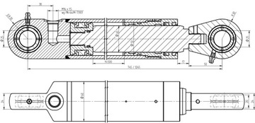 ПРИВОД ГИДРАВЛИЧЕСКИЙ ЦИЛИНДР ПОРШЕНЬ 50x40 ХОДОВ 500