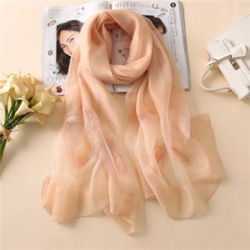 БОЛЬШОЙ ШАРФ ШЕЛКОВЫЙ ШАРФ 100% ВЫШИВКА КАЧЕСТВО ПЕРО