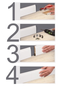 80x16 mm LISTWA PRZYPODŁOGOWA SZARA MDF DEKORACYJNA COKÓŁ PROMIEŃ R2