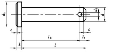 Штифт с головкой, с отверстием ISO 2341B 10x50 2 шт.