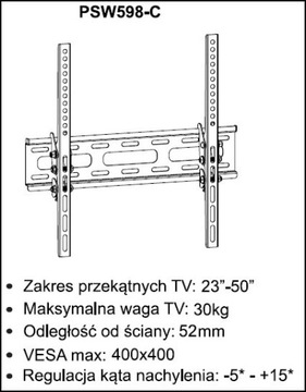 КРЕПЛЕНИЕ LCD/LED 23-50 VESA 400X400 ДЛЯ ТВ ПОДВЕСКА ДЛЯ ТВ MKMS