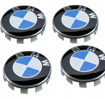 Středové krytky Bmw 56mm 4ks modré