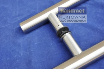 фото ориг. №3, Handle bilateral fasteners for doors glass door handle stainless steel inox 46 centimeters