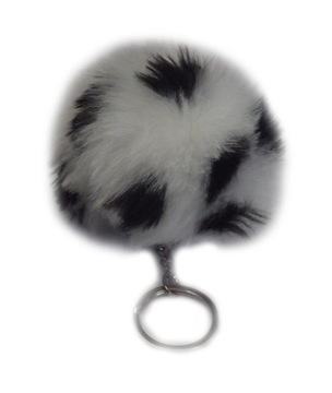 POMPON BRELOK FUTRO KEYCHAIN ZAWIESZKA DO KLUCZY