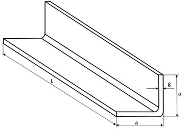 Kątownik stalowy z/g 20x20x2 1500mm