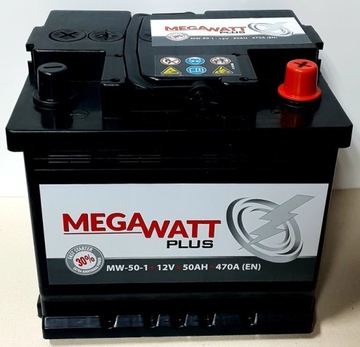 Akumulator MEGAWATT JENOX 50Ah 470A P+