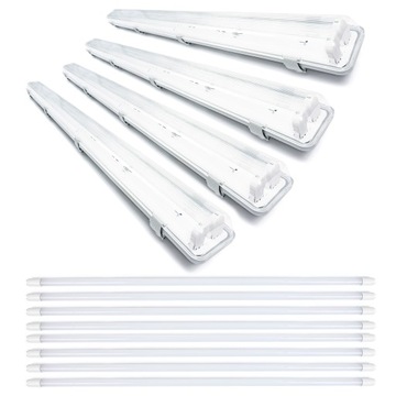 4x OPRAWA HERMETYCZNA 120 8x ŚWIETLÓWKA LED BLACHA