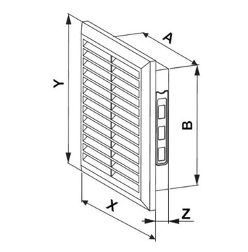 Накладка на вентиляционную решетку AWENTA 14x14 T40a