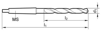 Wiertło stożkowe do metalu HSS Morsa MK1 8mm