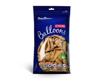 BALONY ZŁOTE metaliczne mocne 27 cm 12 cali 100 szt do girland