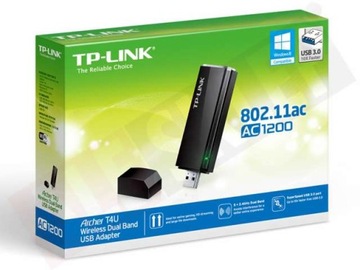 СЕТЕВАЯ КАРТА TP-LINK ARCHER T4U 2,4 ГГц 5 ГГц USB