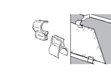 ПАРА ДЕРЖАТЕЛЕЙ ДЛЯ СТЕКЛА ДЛЯ FI25 ТРУБЫ TR523-B