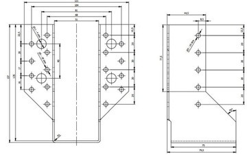 СОЕДИНИТЕЛЬ КРОНШТЕЙНА БАЛКИ WB11 51x135 СЕРТИФИКАТ