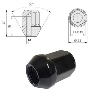 Колесная гайка для дисков 12x1,25 Suzuki Swift