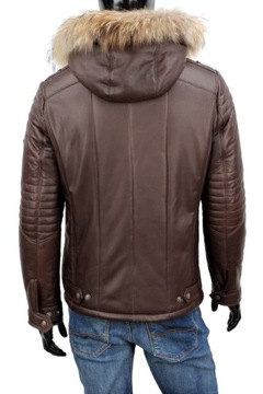 Мужская кожаная утепленная куртка DORJAN PTR124A XXL