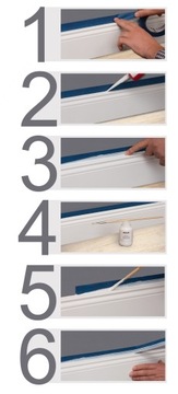 фото ориг. №7, 80x16 mm overlay floor retro frezowana white mdf decorative skirting board