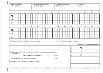 KSIĄŻKA KONTROLNA KIEROWCY KONTROLLBUCH A5 DE-PL