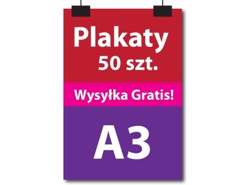 Plakaty A3 297 x 420 50 sztuk 135g