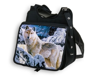 TORBA KLAPKA DUŻA A4 WILK 20 UNISEX WOOLF PL